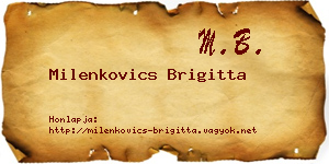 Milenkovics Brigitta névjegykártya