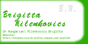 brigitta milenkovics business card